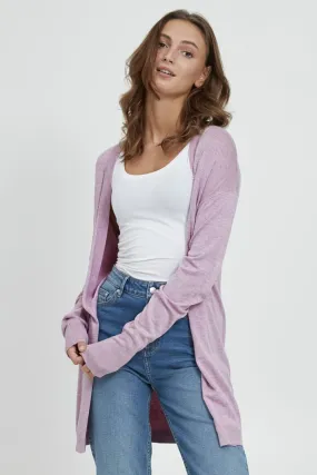 Byoung Bymmpimba Long Cardigan Mauve Mist