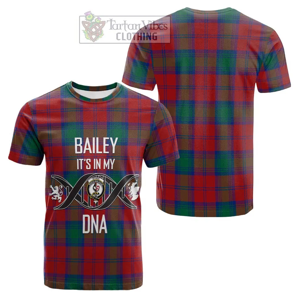 Byres (Byses) Tartan Cotton T-shirt with Family Crest DNA In Me Style