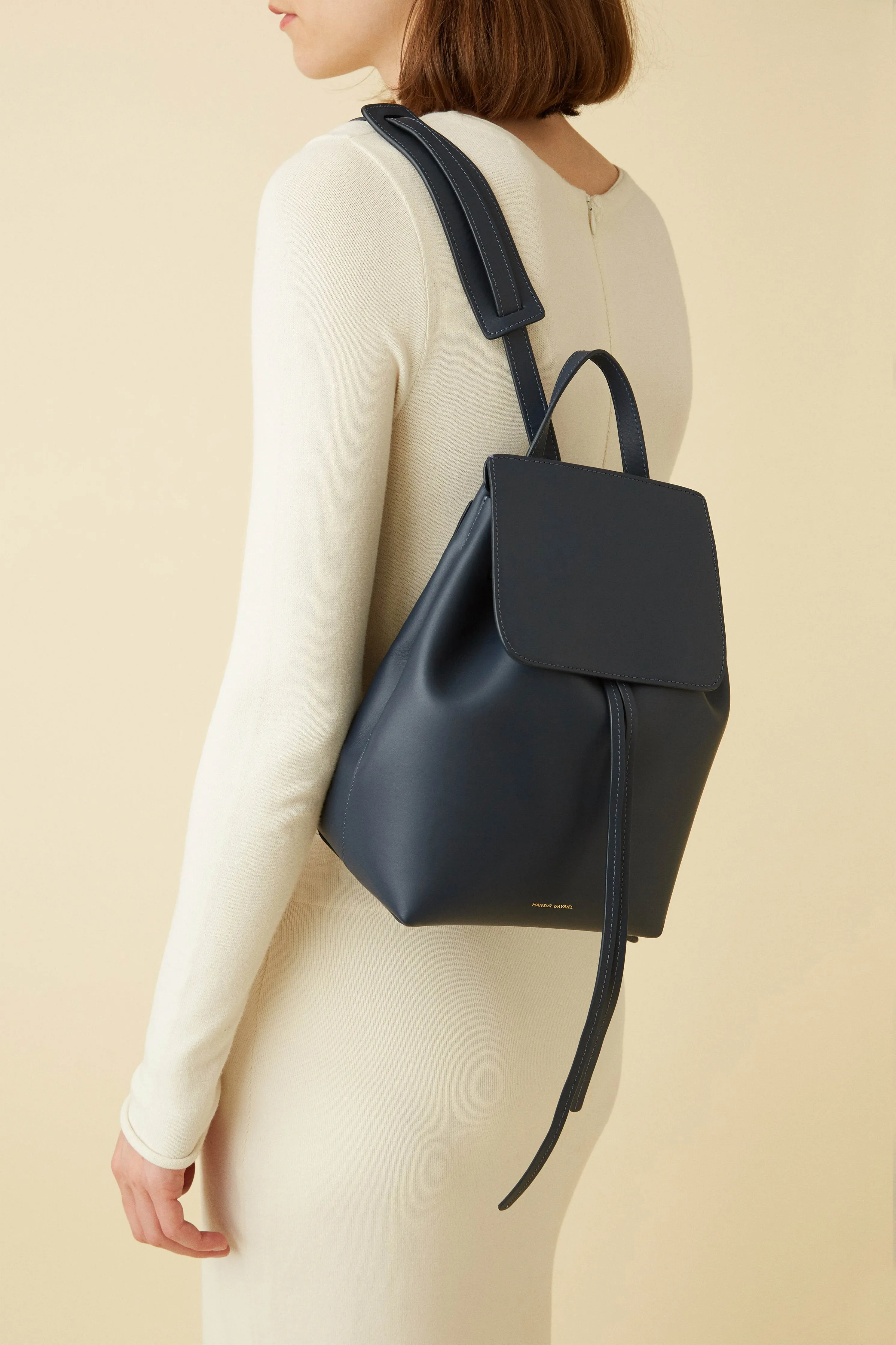 Calf Mini Backpack - Blu