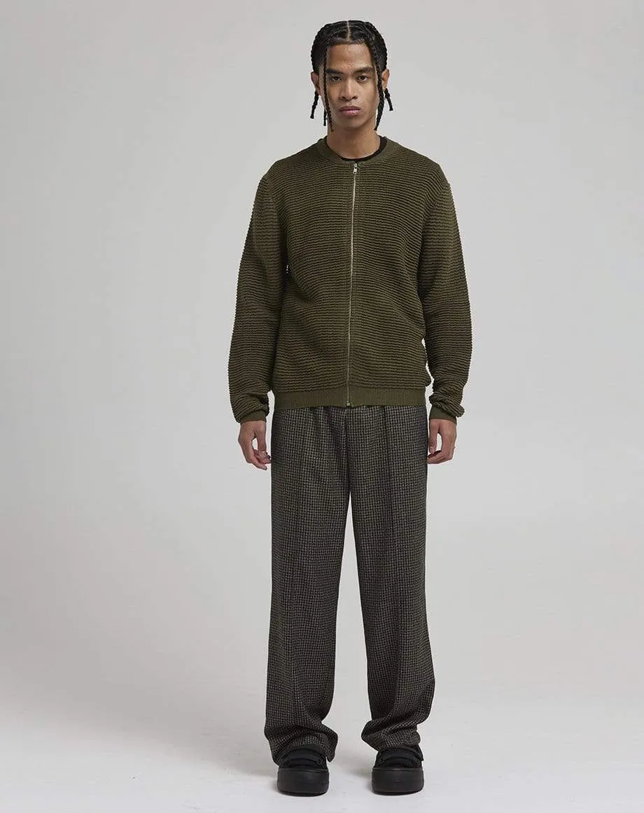 Callery Men's Zip Through Cardigan | Khaki