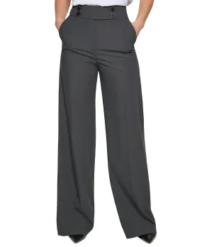 Calvin Klein Women's Whitney Button Front Wide Leg Pants