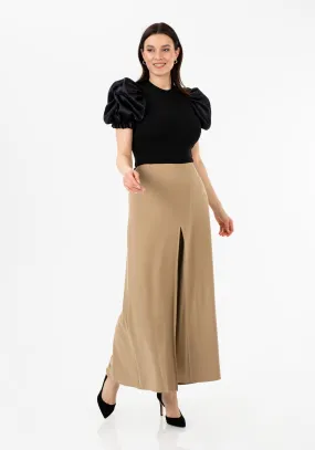 Camel High Waisted Palazzo Pants