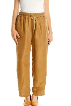 Camel Relaxed Fit Drawstring Pants