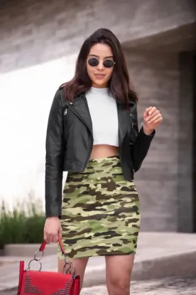 Camouflage Pattern Plakat Pencil Skirt