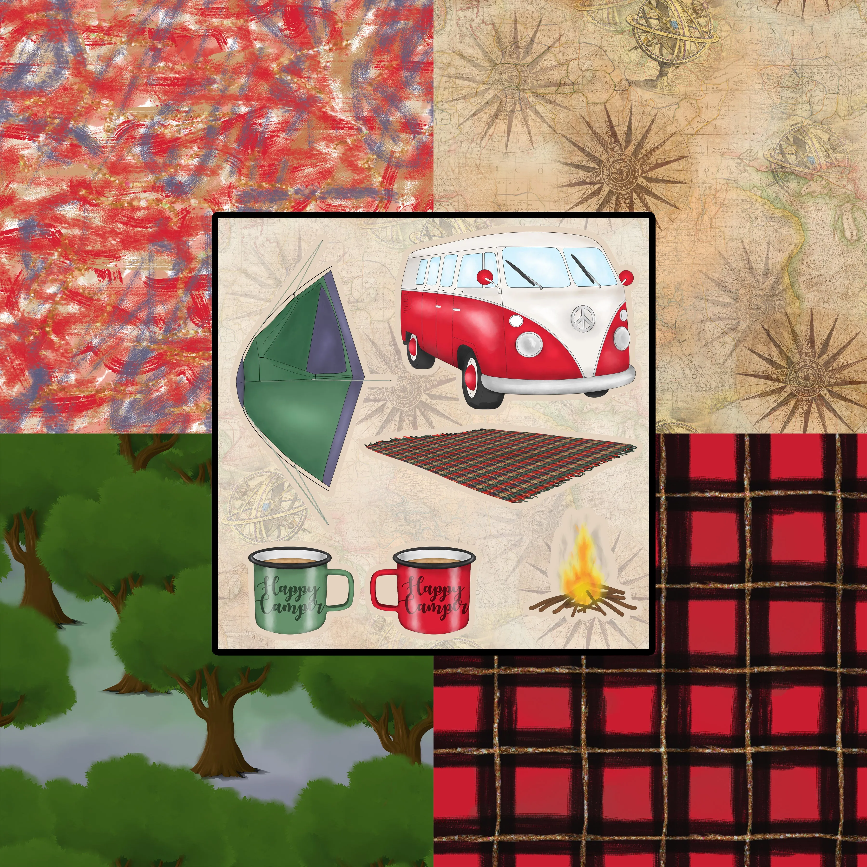 Camping Fun Scrapbook Kit - 8128