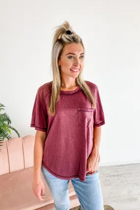Camryn Berry Burnout Pocket Tee