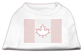 Canadian Flag Rhinestone Shirts White XL (16)