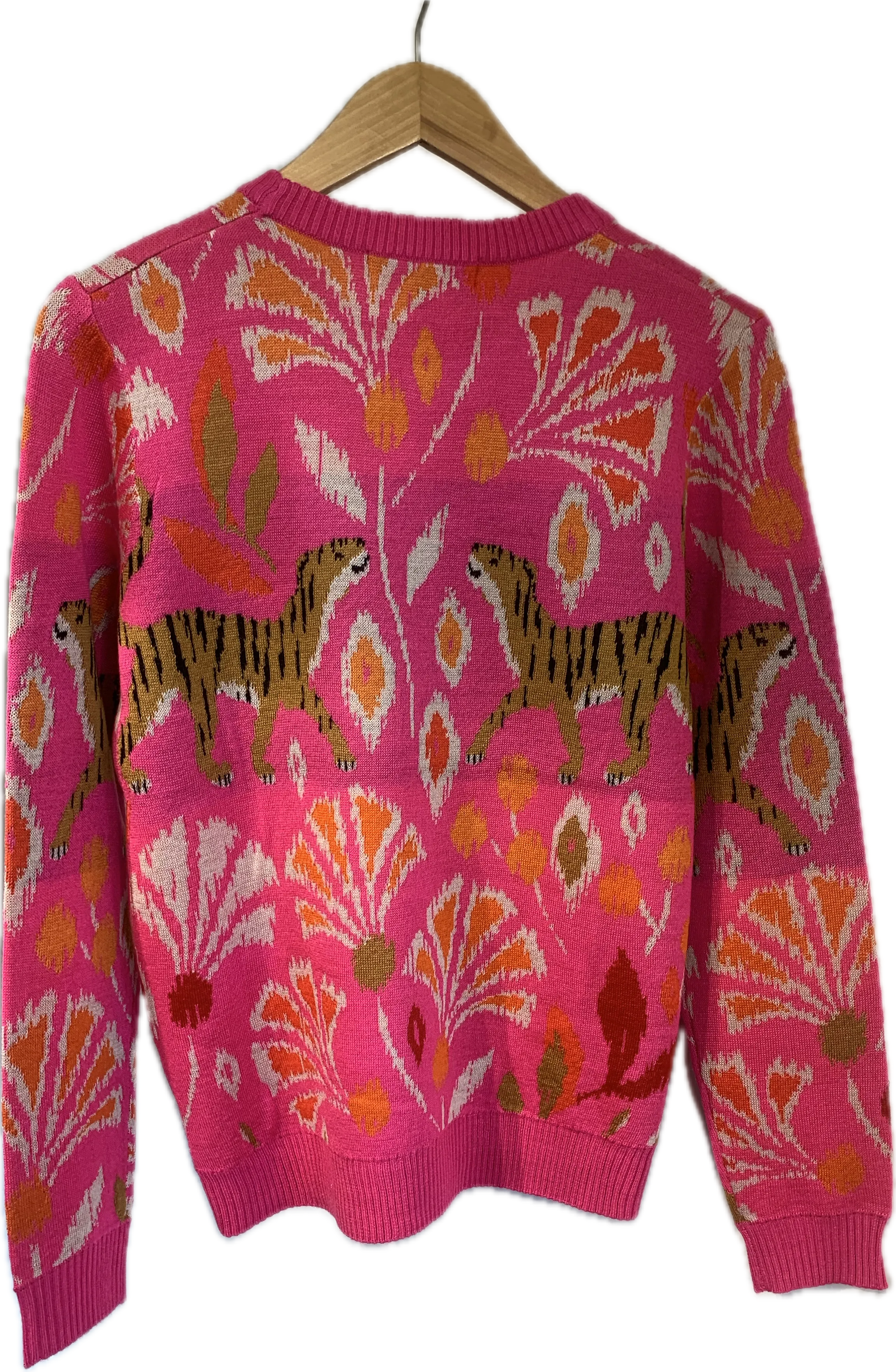 Candice Tiger Pullover Sweater - Rose