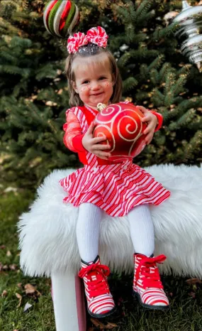 Candy Cane Combat Boots