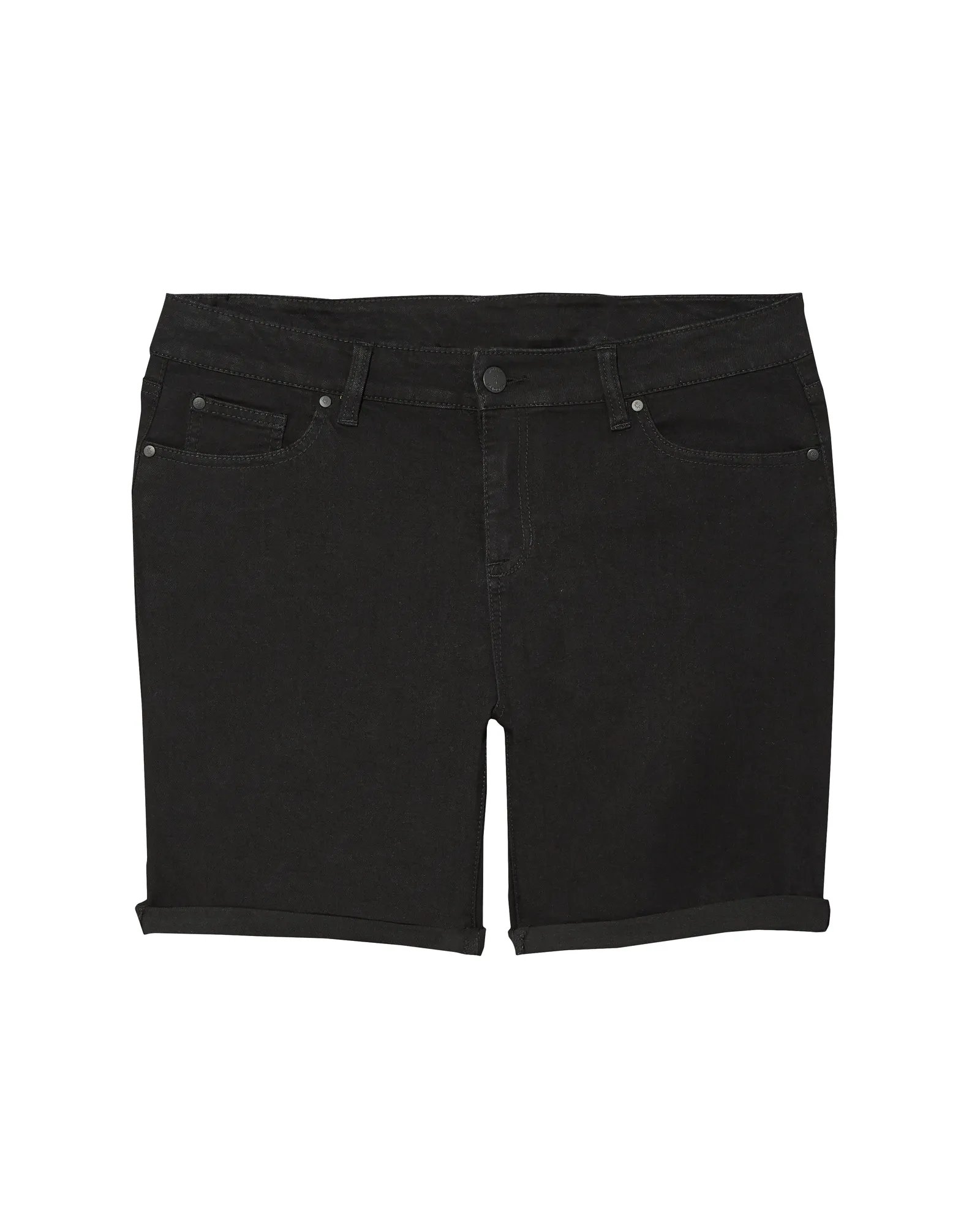 Canton Rolled Hem Bermuda Shorts | Black