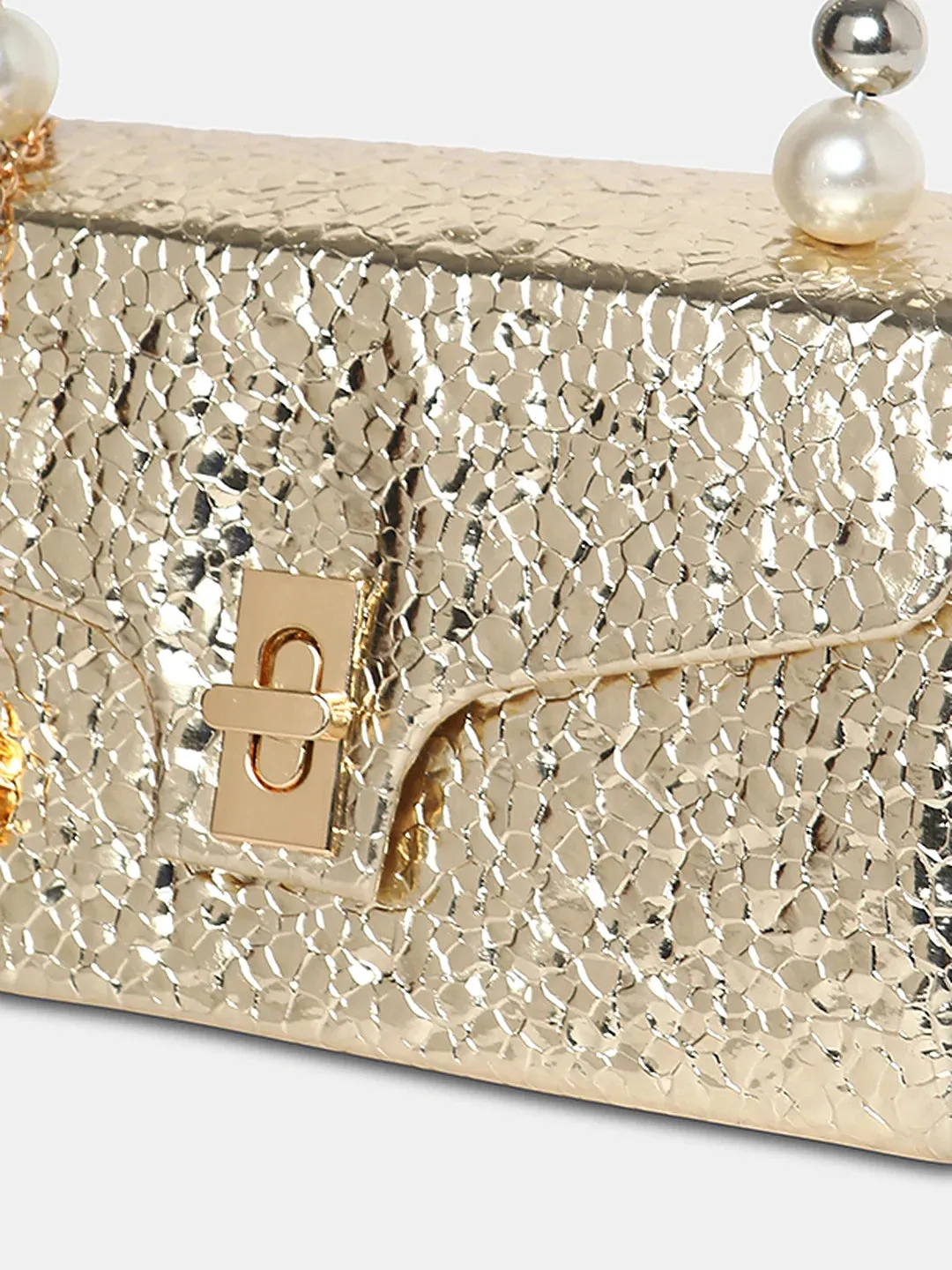 Caprese Lucy Pearl Clutch Small (E) Gold