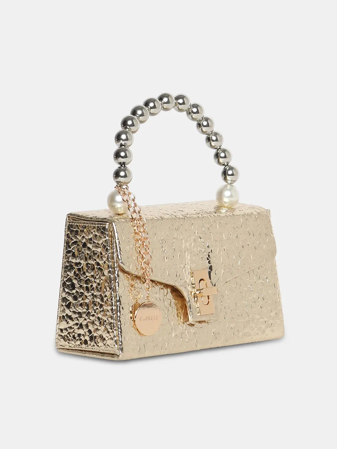 Caprese Lucy Pearl Clutch Small (E) Gold