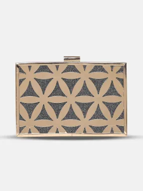 Caprese Party Junie Box Clutch Small Gunmetal