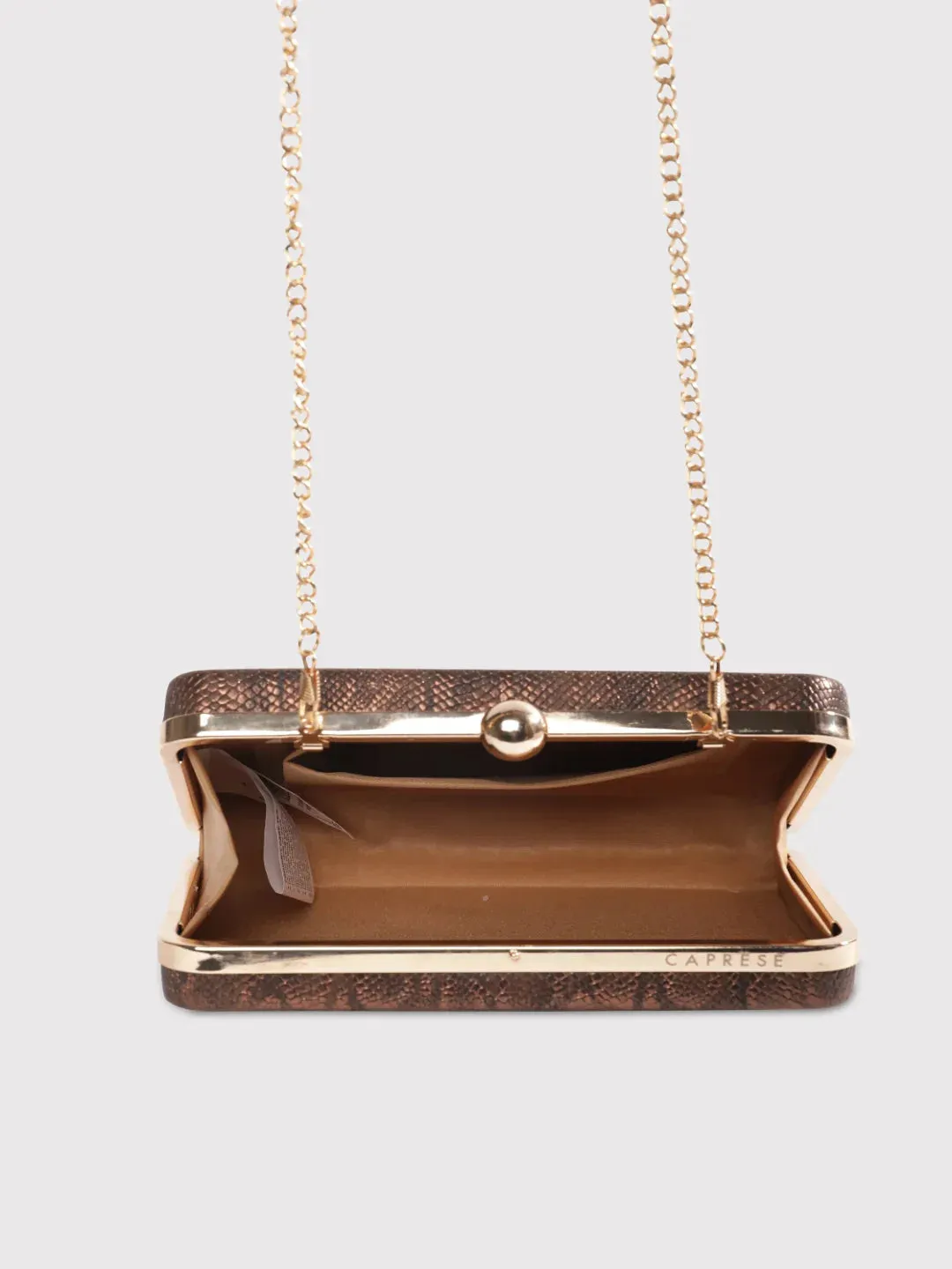 Caprese Party Lillie Box Clutch Medium Copper