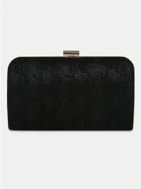 Caprese Party Teirra Box Clutch Medium Black