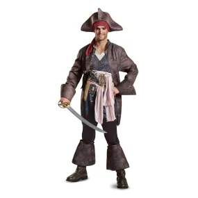 Captain Jack Deluxe Costume for Adults, Pirates Of The Caribbean 5