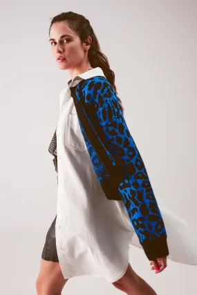 Cardi in Blue Animal