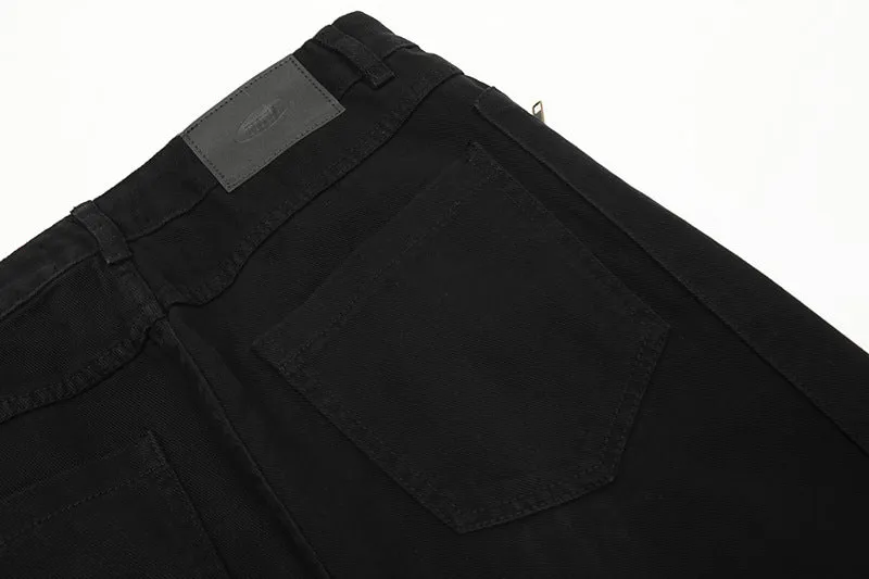 Cargo Jeans Men's Retro Casual Wide-leg Drawstring Trousers