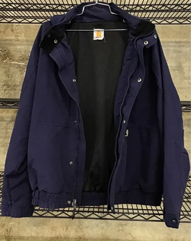 Carhartt Men's Blue Bomber Jacket - Size Measured