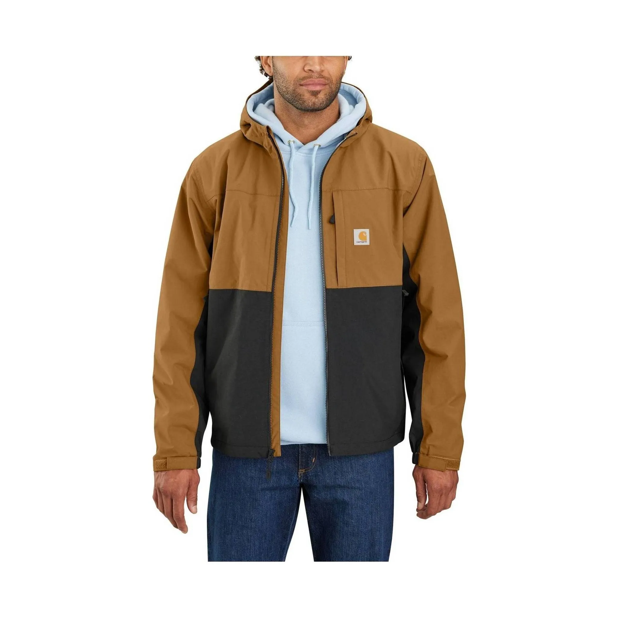 Carhartt Men's Storm Defender Relaxed Fit Lightweight Packable Jacket - Carhartt Brown/Black