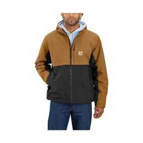 Carhartt Men's Storm Defender Relaxed Fit Lightweight Packable Jacket - Carhartt Brown/Black