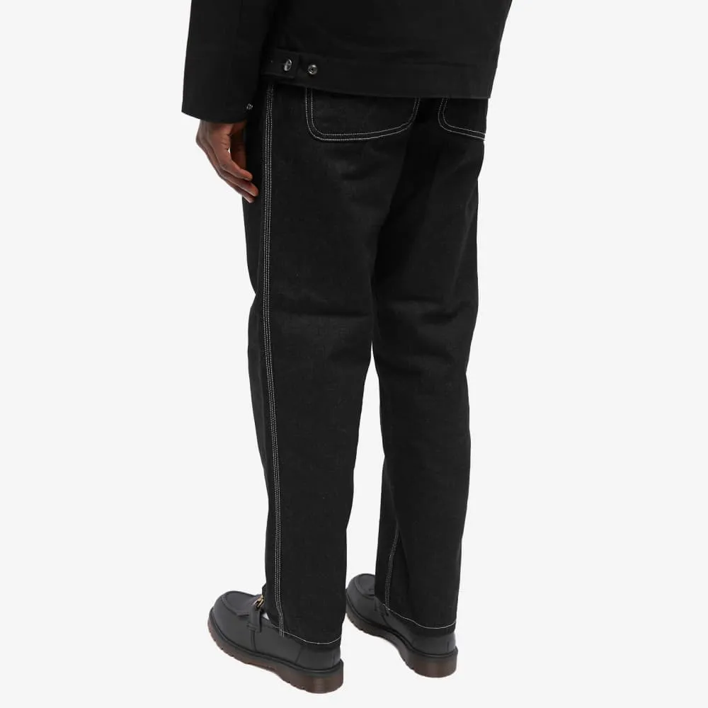 Carhartt WIP Plain Denim Pants, Black