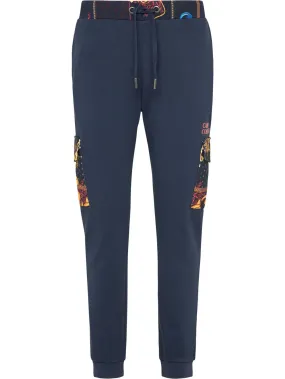 Carlo Colucci tapered trousers, navy blue
