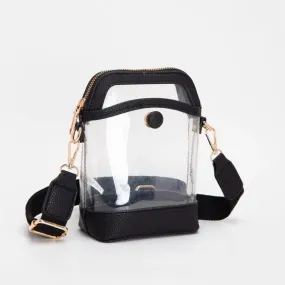 Carly Clear Mini Bucket Crossbody Bag