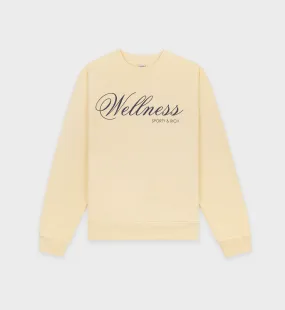 Carlyle Crewneck - Almond/Navy
