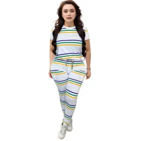Carnival Bliss Striped Tee & Jogger Lounge Set