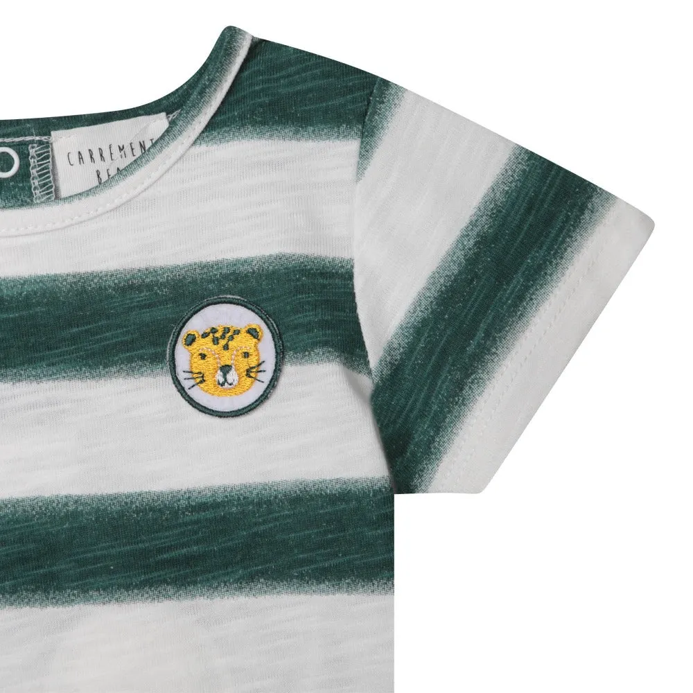 Carrement Beau Striped Slub Jersey T-Shirt