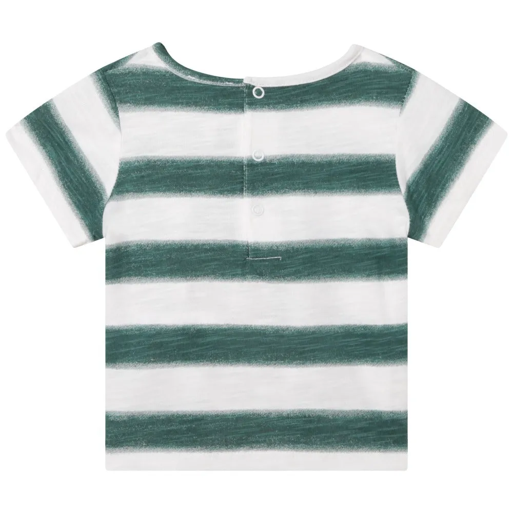 Carrement Beau Striped Slub Jersey T-Shirt