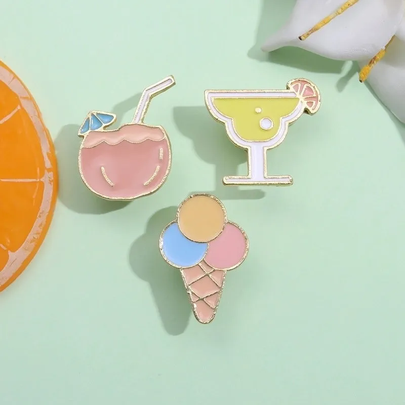 Cartoon Style Pin Animal Waves Flower Alloy Stoving Varnish Women's Brooches
