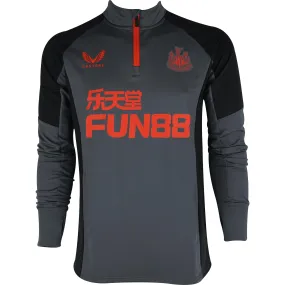 Castore Newcastle United Players Half Zip Long Sleeve Mens Training Top - Grey