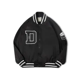 Casual Black Baseball Bomber Jackets