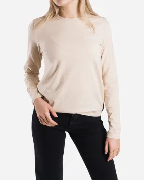 Casual Long Sleeve Tee - Beige