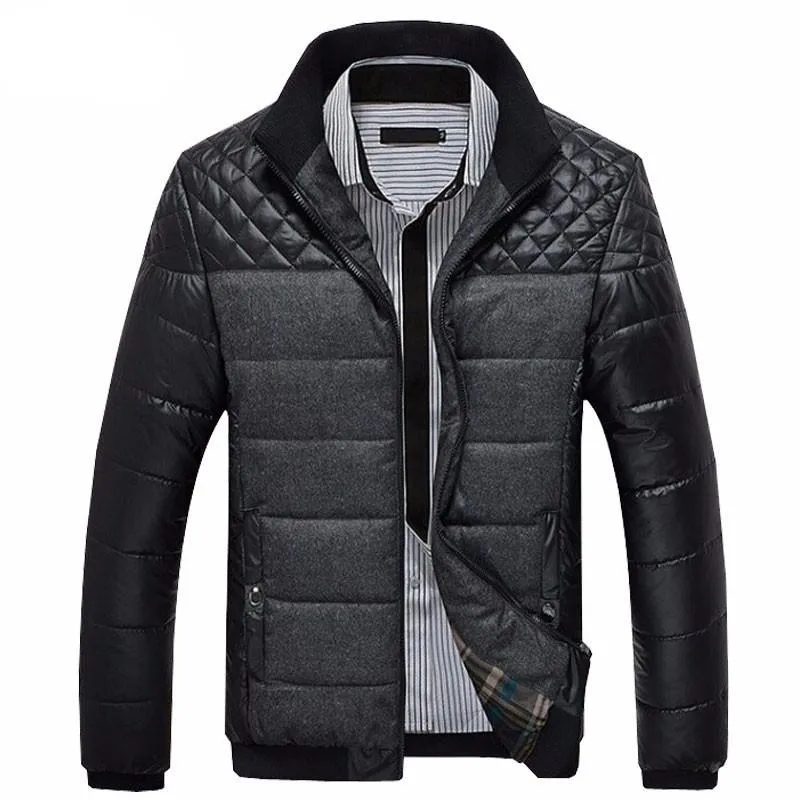 Casual Stand Collar Cotton Slim Jacket For Men
