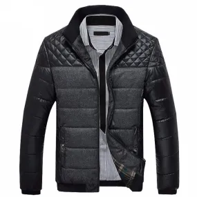 Casual Stand Collar Cotton Slim Jacket For Men