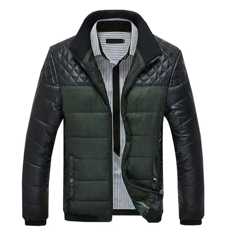 Casual Stand Collar Cotton Slim Jacket For Men