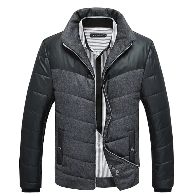 Casual Stand Collar Cotton Slim Jacket For Men