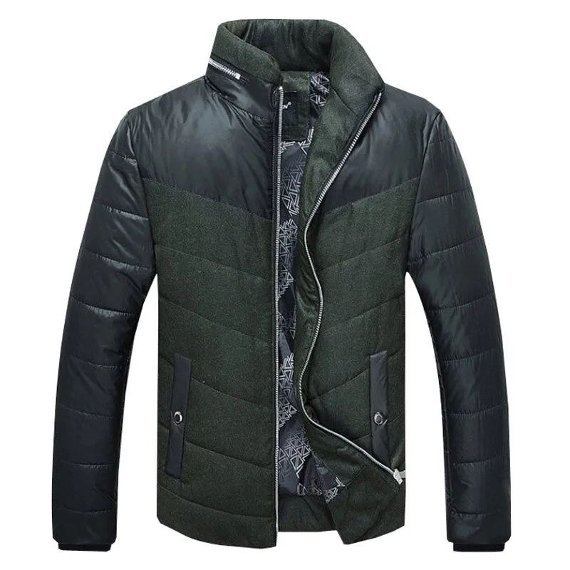 Casual Stand Collar Cotton Slim Jacket For Men