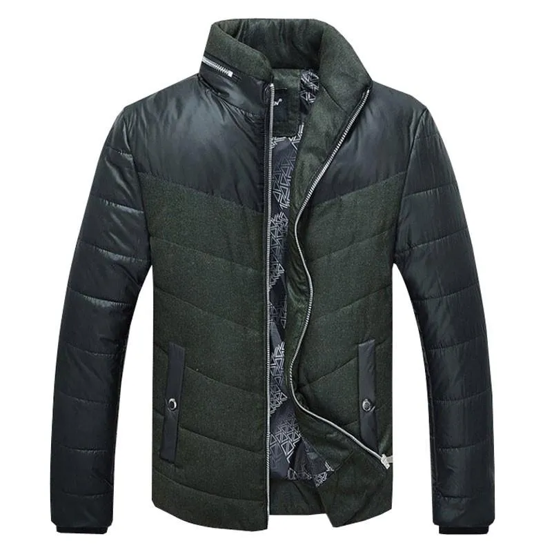 Casual Stand Collar Cotton Slim Jacket For Men