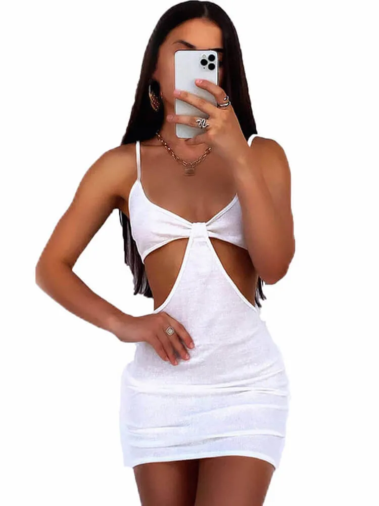 Casual Summer Halter Neck Backless Mini Dresses