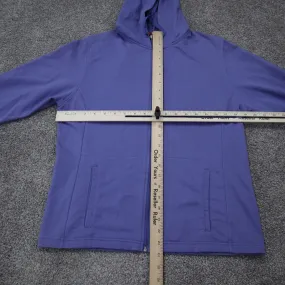 Catalina Womens Activewear Full Zip Up Fleece Hoodies Long Sleeve Purple Size S