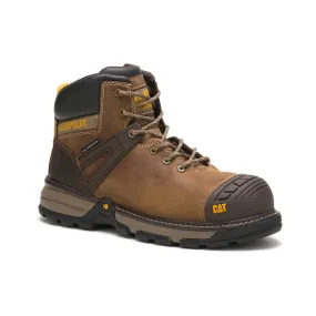 Caterpillar  Excavator (p91218) Superlite Waterproof Carbon Composite Toe Men's Work Boot In Dark Beige