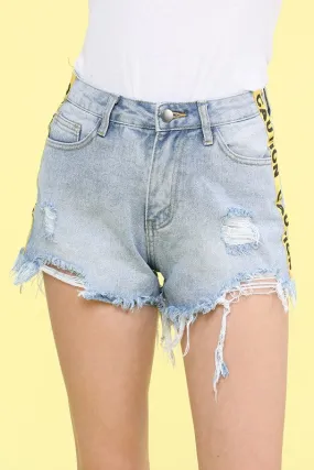 Caution Now Denim Shorts