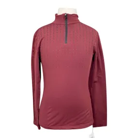 Cavalleria Toscana Mini Logo 1/4 Zip  in Burgandy - Children's 12