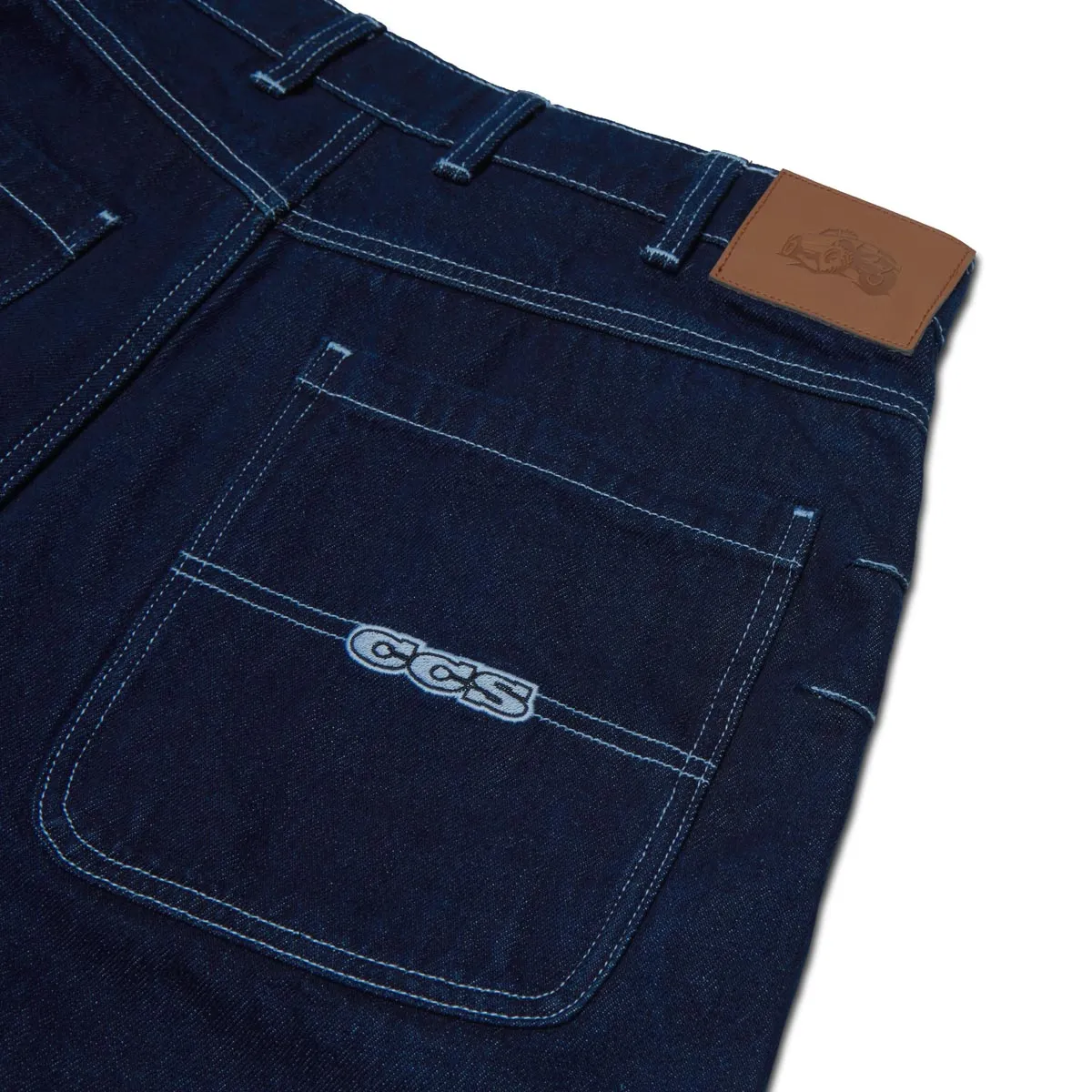 CCS 4x4 Reinforced Baggy Taper Denim Jeans - Overdyed Navy