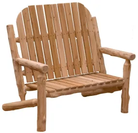 Cedar Log Two-Person Adirondack Chair
