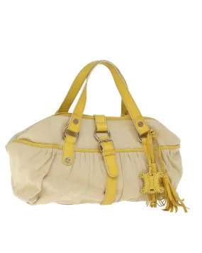 CELINE Cabas Tote Bag Yellow Leather